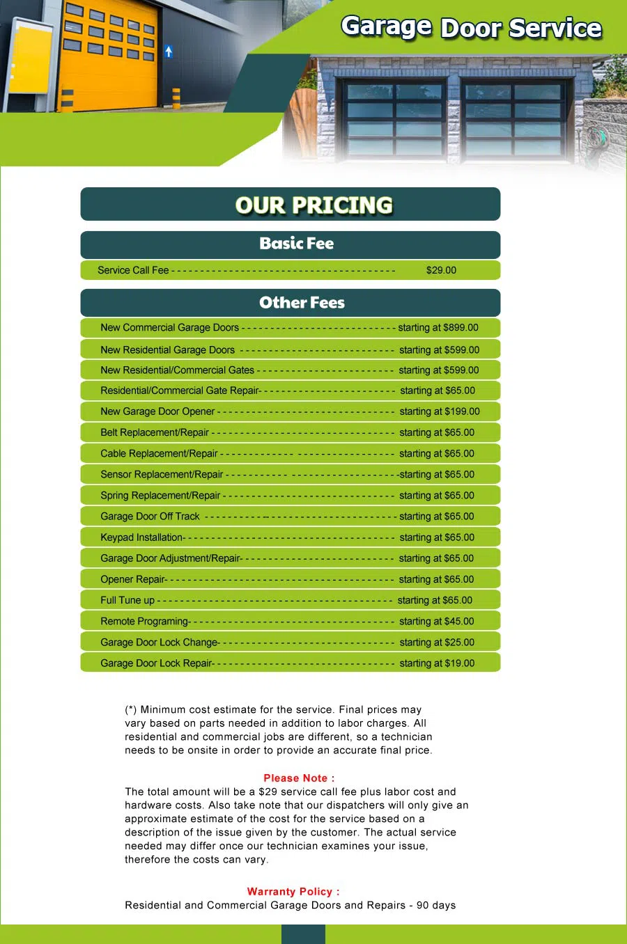 Garage Door 24 Hours Repairs Jamaica, NY 347-370-3034